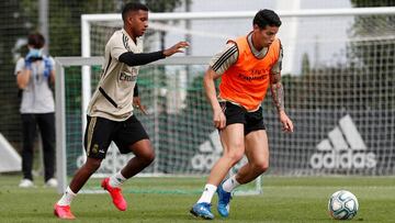James Rodríguez entrenando
