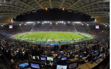 Stadio Olimpico before the UEFA Champions League Group E match between Roma and Manchester City