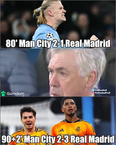 Los mejores memes de la remontada del Real Madrid al Manchester City 