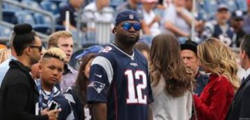 El béisbolista retirado es gran admirador de los Patirots, además de ser un gran amigo de Tom Brady, mariscal de campo de Nueva Inglaterra.