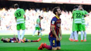 Cesc se lamenta después del 2-2 del Getafe.