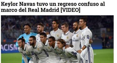 La prensa de Costa Rica critica el error de Keylor Navas