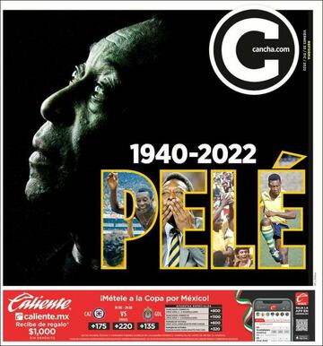 Tributes to Pelé on the front pages of the world