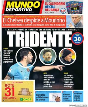 Portadas de la prensa mundial