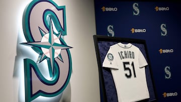 SEATTLE, WASHINGTON - JANUARY 21: A general view of a press conference room before former Seattle Mariners player Ichiro Suzuki is elected into the National Baseball Hall of Fame, after receiving the results of the 2025 Baseball Writers Association of America (BBWAA) Hall of Fame Ballot, on Tuesday, January 21.at T-Mobile Park on January 21, 2025 in Seattle, Washington. Suzuki is the first Japanese-born player to be named to the National Baseball Hall of Fame. Steph Chambers/Getty Images/AFP (Photo by Steph Chambers / GETTY IMAGES NORTH AMERICA / Getty Images via AFP)