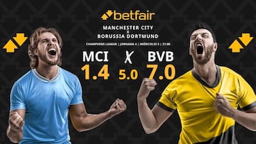 Manchester City vs. Borussia Dortmund: horario, dónde ver, pronósticos y clasificación