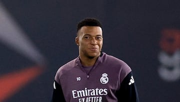 Soccer Football - Spanish Super Cup - Final - Real Madrid Training - Jeddah, Saudi Arabia - January 10, 2026 Real Madrid's Kylian Mbappe during training REUTERS/Vincent West