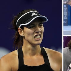 De romper raquetas a contestar a su entrenador: los enfados más sonados de Muguruza