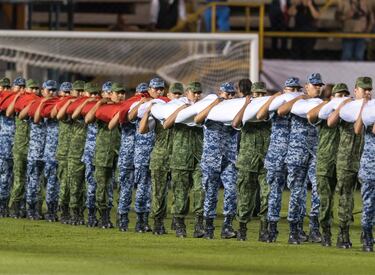 Action photo of action during the match Mexico vs Trinidad and Tobago, corresponding to the Final Hexagonal during the CONCACAF Qualifying rounds for the 2018 FIFA World Cup Russia, at Alfonso Lastras Stadium
Foto de accion durante el partido Mexico vs T