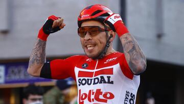 Caleb Ewan celebra su triunfo en el Tour de Turquía.
