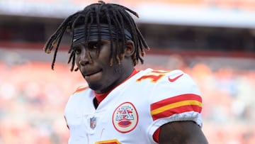 Este jueves se filtró un audio de once minutos donde el wide receiver de los Chiefs habría amenazado a su pareja e hijo, lo que podría terminar su carrera.
