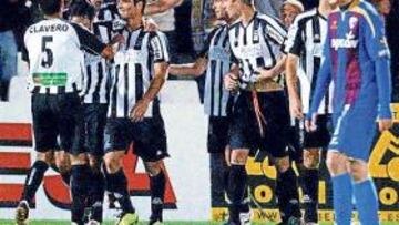 <b>ESCÁNDALO. </b>Al Huesca le fue anulado un gol legal en Cartagena.