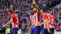 Diego Costa celebra su gol al Athletic: los cuatro que lleva han sido en la segunda mitad.