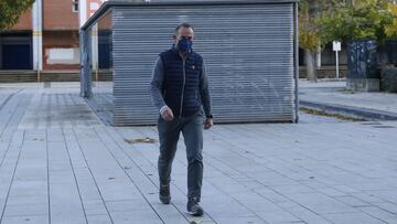 Christian Lapetra, a su llegada a las oficinas del Real Zaragoza para asistir a la reunión del Consejo de Administración.