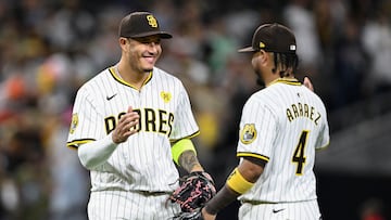 Los Padres se impusieron a los Braves con un rally de bateo histórico en la quinta entrada y un excelente cierre defensivo en la novena.
