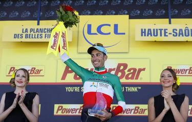 Fabio Aru wins stage five by 16 seconds ahead of Dan Martin