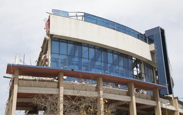 El avance de las obras de demolición del templo rojiblanco.