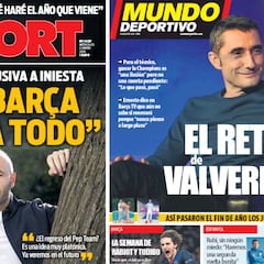 Valverde e Iniesta, en las portadas de Barcelona