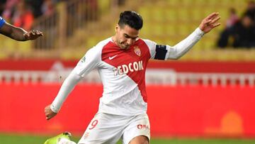 Falcao García durante un partido con el Mónaco por Ligue 1.