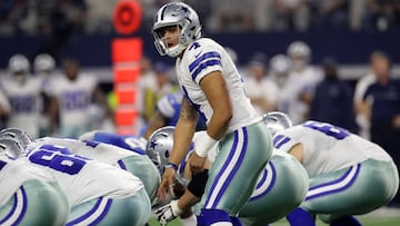 ARLINGTON, TX - DECEMBER 26: Dak Prescott #4 of the Dallas Cowboys prepares to take the snap as the Cowboys play the Detroit Lions during the first half at AT&T Stadium on December 26, 2016 in Arlington, Texas. Ronald Martinez/Getty Images/AFP
== FOR NEWSPAPERS, INTERNET, TELCOS & TELEVISION USE ONLY ==