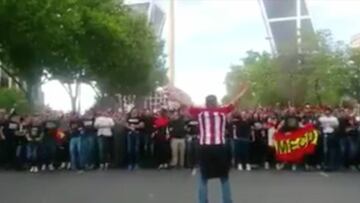 Atlético away fans arrive at Bernabéu in raucous fashion