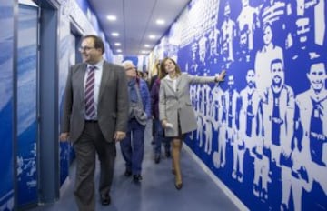 Santiago Llorente, Jesús Polo (ex presidente del Leganés) y la presidenta Victoria Pavón.
