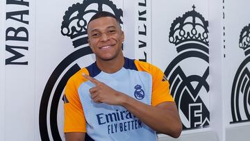 Mbappé, en la Ciudad Real Madrid de Valdebebas.