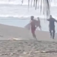 Un policía dispara a surfistas que se saltaron la prohibición de surfear