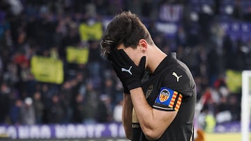Pepelu, tras el partido contra el Real Valladolid.
