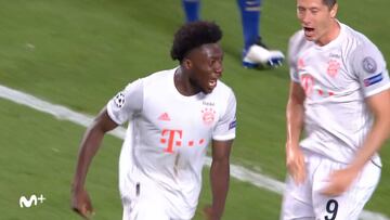 Fue tan brutal el gol que apenas se vio lo que hizo Lewandowski a Davies celebrando el 2-5