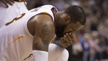 LeBron James, alero de los Cleveland Cavaliers, durante el partido contra los Toronto Raptors.