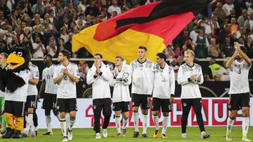 Los jugadores de Alemania celebran la victoria frente a Noruega