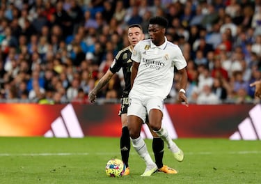 Tchouameni frente a Iago Aspas.