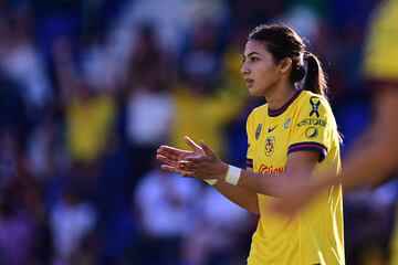 during the 16h round match between America and Tijuana as part of the Torneo Clausura 2025, Liga MX Femenil at Ciudad de los Deportes Stadium on April 13, 2025 in Mexico City, Mexico.
