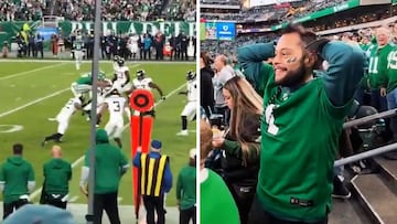 Saquon Barkley’s jaw-dropping backwards hurdle captured from the stands leaves stadium in shock