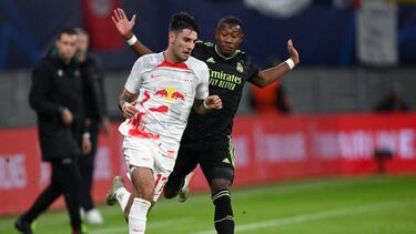 David Alaba, en el encuentro ante el RB Leipzig.