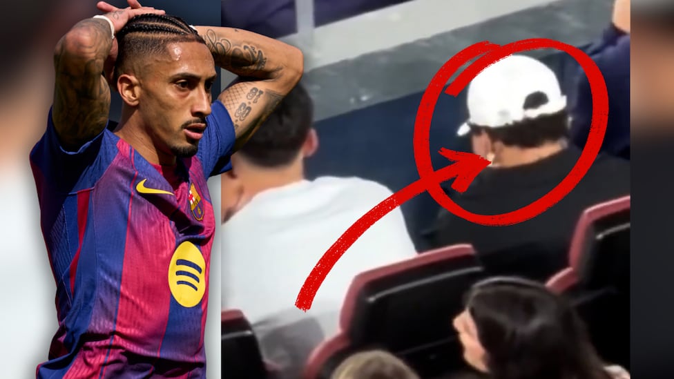 La imagen de Raphinha en las gradas del Camp Nou durante el 0-2 ante el Atleti que se han hecho virales