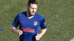 Koke, que vuelve al once ante el Granada, en una sesi&oacute;n del Atl&eacute;tico esta semana. 