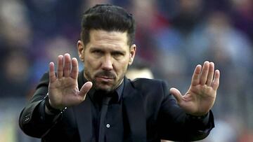 Simeone at the Camp Nou.