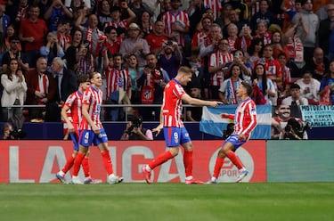 Centro de Giuliano Simeone llegando hasta línea de fondo, encontrando a Sorloth en el segundo palo, que se 'come' a Lejeune y la manda a guardar con un remate a bocajarro.