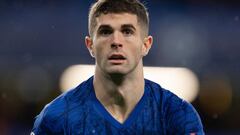 Christian Pulisic del Chelsea en el Stamford Bridge, Londres. Diciembre 10, 2019.