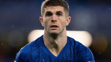 Christian Pulisic del Chelsea en el Stamford Bridge, Londres. Diciembre 10, 2019.