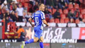 Sergio Canales celebrates his goal 1-1 of Monterrey during the 9th round match between Tijuana and Monterrey as part of the Torneo Clausura 2024 Liga BBVA MX at Caliente Stadium on February 28, 2024 in Tijuana, Baja California, Mexico.