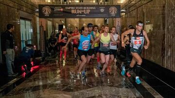 Imagen de la salida de la prueba masculia del Empire State Building Run Up.