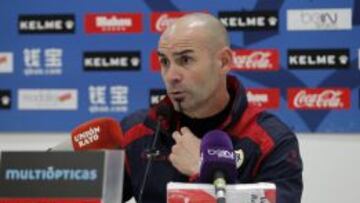 Paco Jémez, entrenador del Rayo Vallecano, en rueda de prensa.