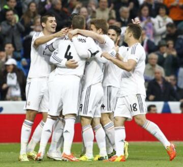 Celebración del 1-0 de Cristiano Ronaldo.