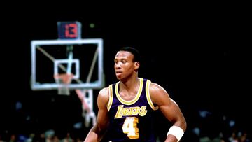Byron Scott, en su etapa como jugador de los Lakers.
