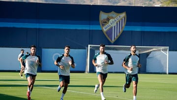 Murillo, Nelson Montes, Alex Pastor, Galilea. La línea de centrales del Málaga pierde un elemento.