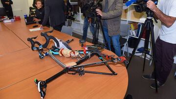 Imagen de la bicicleta con motor que se le encontr&oacute; a un corredor durante la disputa del  Grand Prix de Saint-Michel-de-Double en Francia.