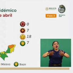 Mapa del semáforo epidemiológico en México del 29 marzo al 11 de abril
